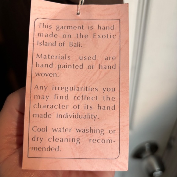 Boho Exotic Handmade In Bali Brown Floral Embroidered Lace Resort Vacation Top L - Picture 6 of 11